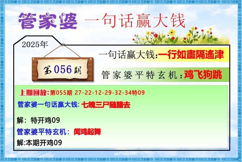 管家婆一句赢大钱