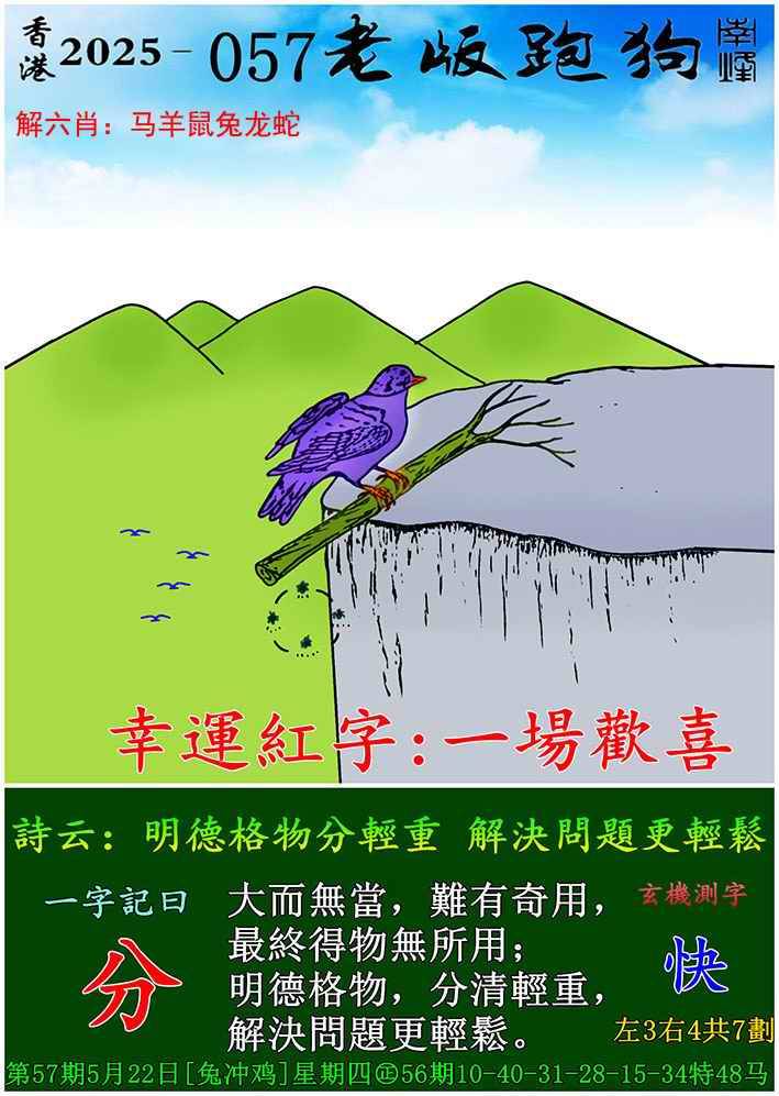 老版跑狗图